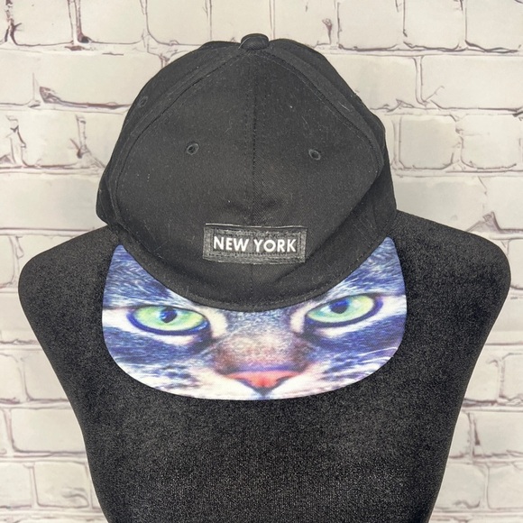 ALIENS OF BROOKLYN CAT BALL CAP HAT BLACK PURPLE - Picture 4 of 7